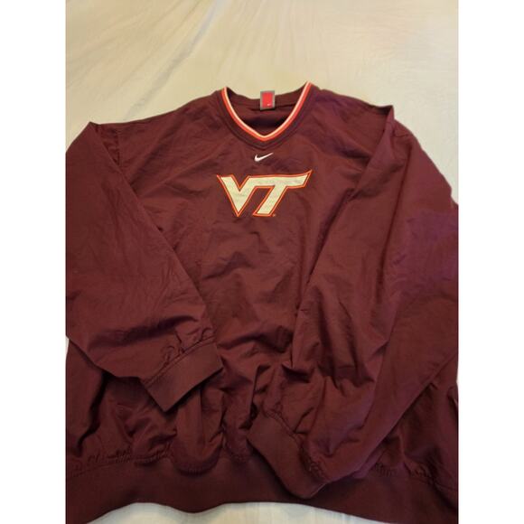 Nike Virginia Tech Windbreaker Size XXL Center Swoosh Pullover Jacket Vintage - Picture 1 of 5